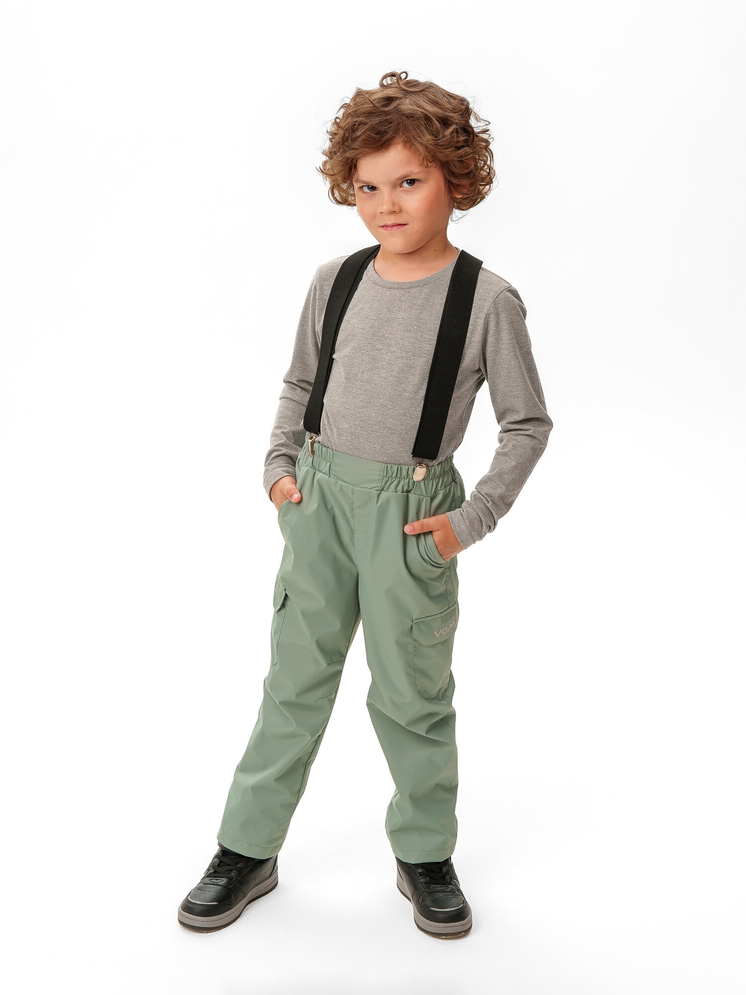 Брюки горнолыжные VOMA Весна-лето 2025 размер 98  серо-зеленый