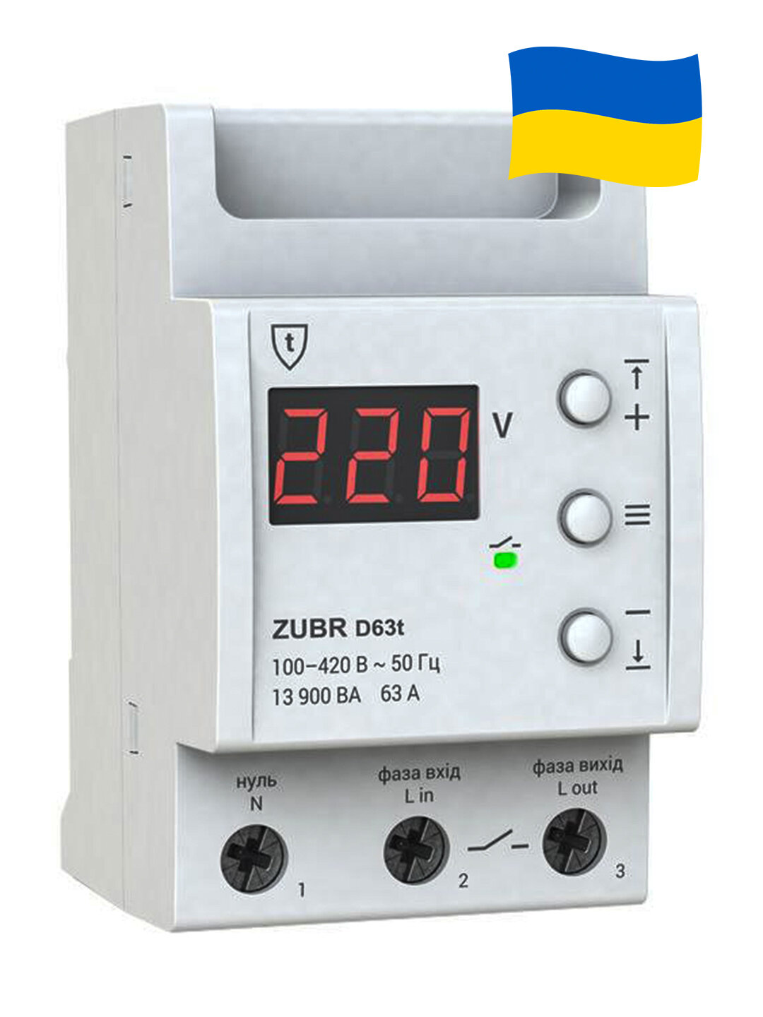 Реле напряжения ZUBR D63t