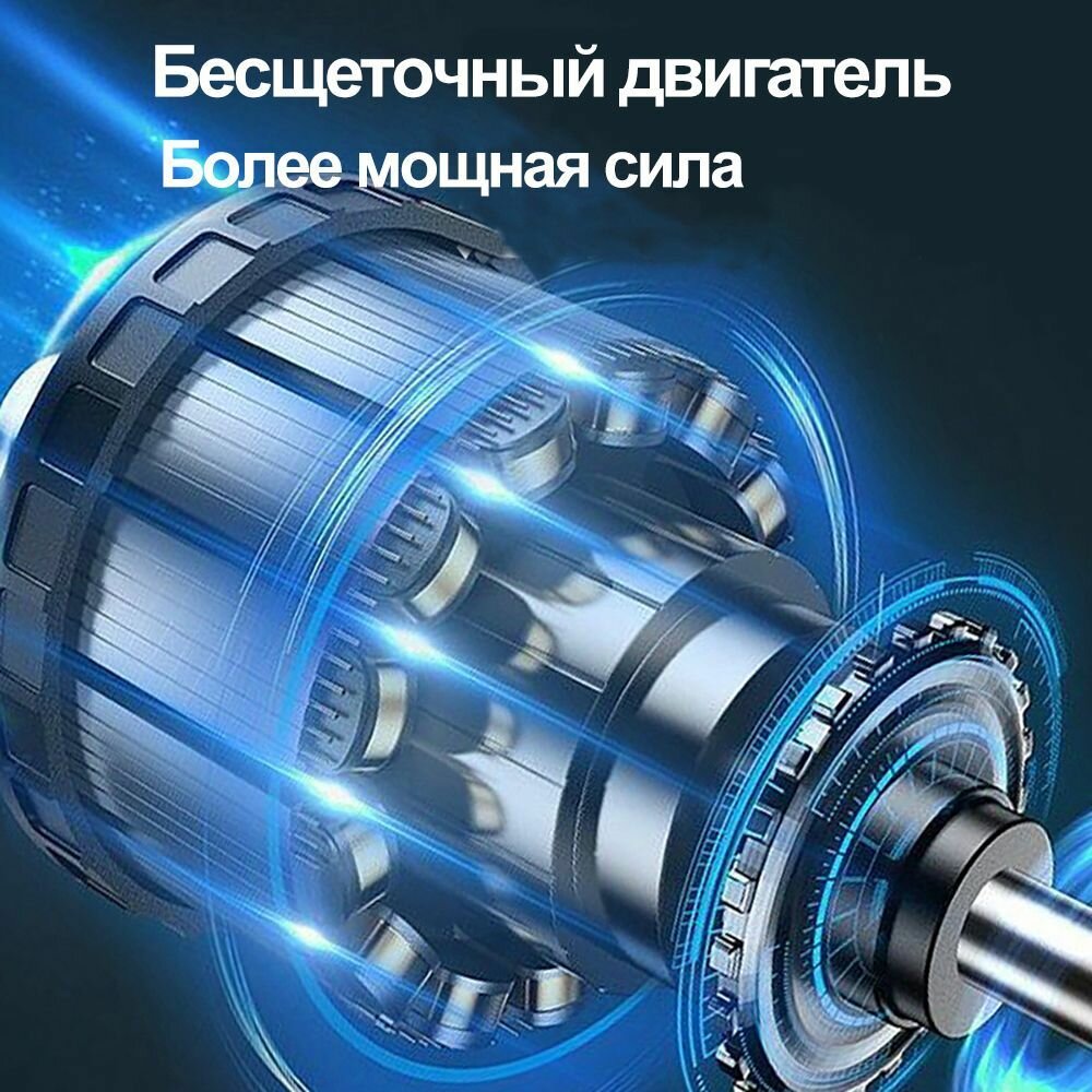 Газонокосилки Электрические Газонокосилка LUDYVI CJ09, электрическая, бесщеточный мотор, ширина стрижки 22,86 см