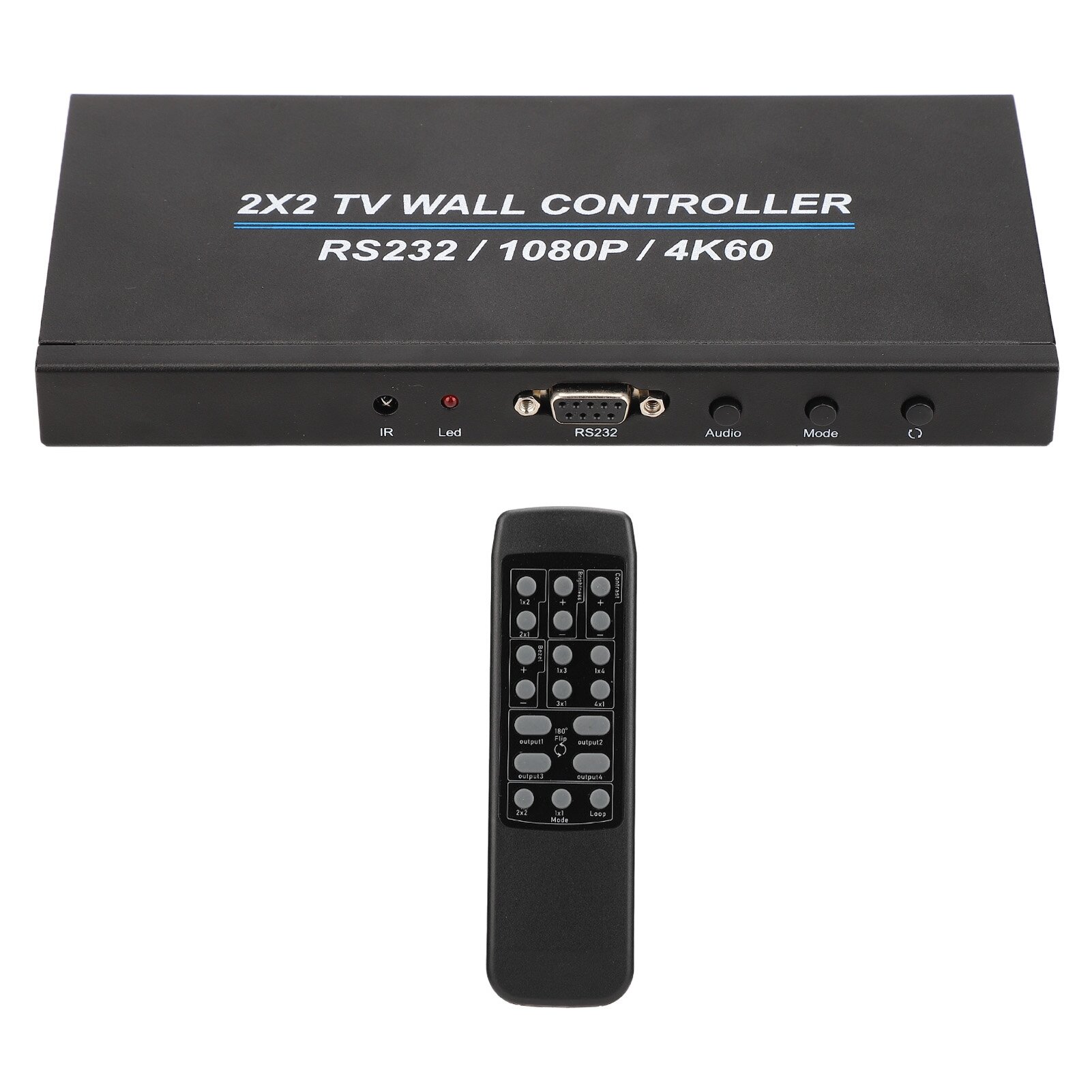 Мультимедийный интерфейс HD 2x2 Контроллер видеостены HD-дисплей 4K и 60 Гц Поворот на 180 градусов Настенный контроллер для телевизора 110 240 В вилка для Великобритании