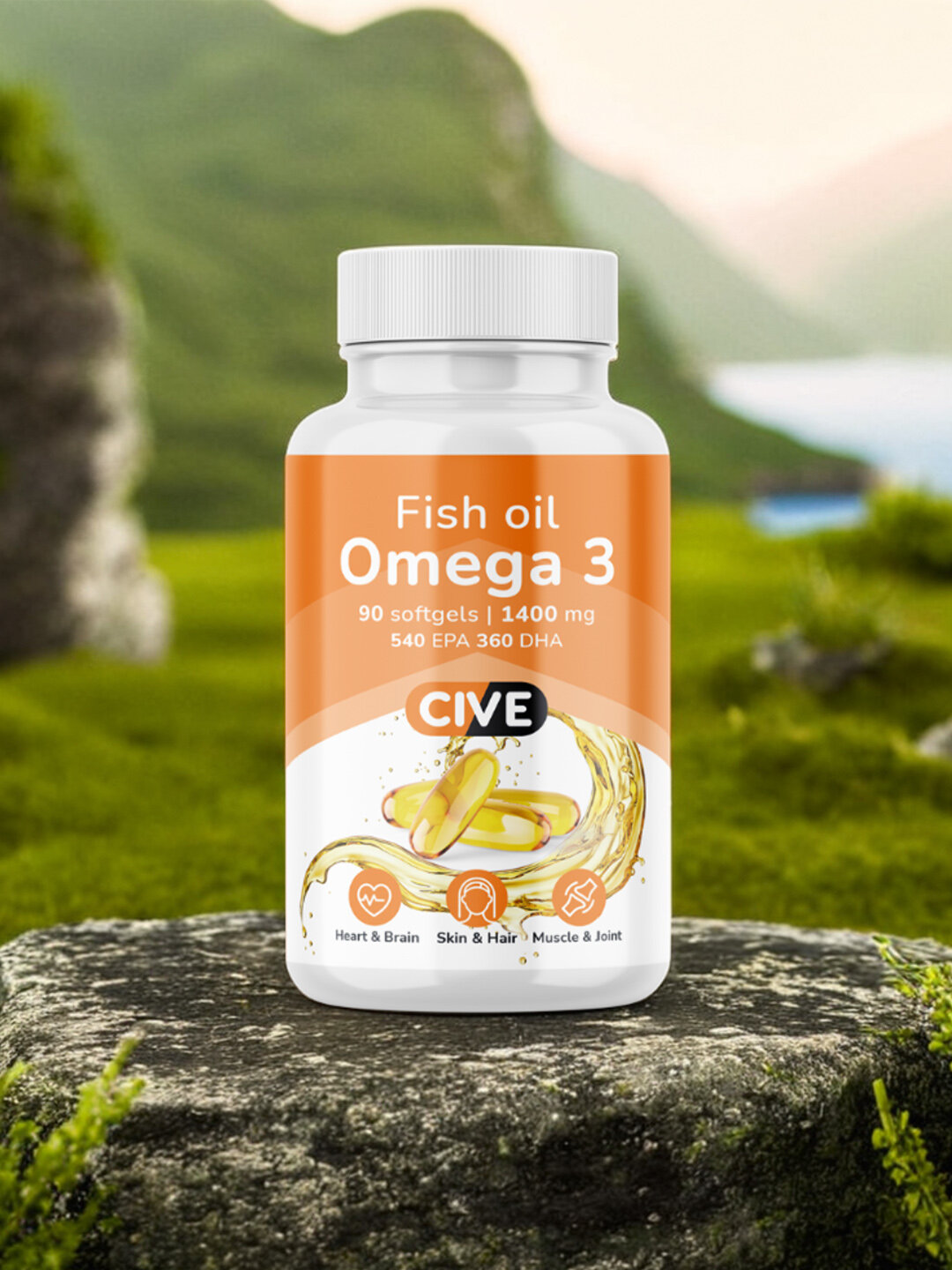 Омега 3 рыбий жир 1000 мг в капсулах omega 3, 90 капсул, 540 EPA, 360 DHA — фото 1