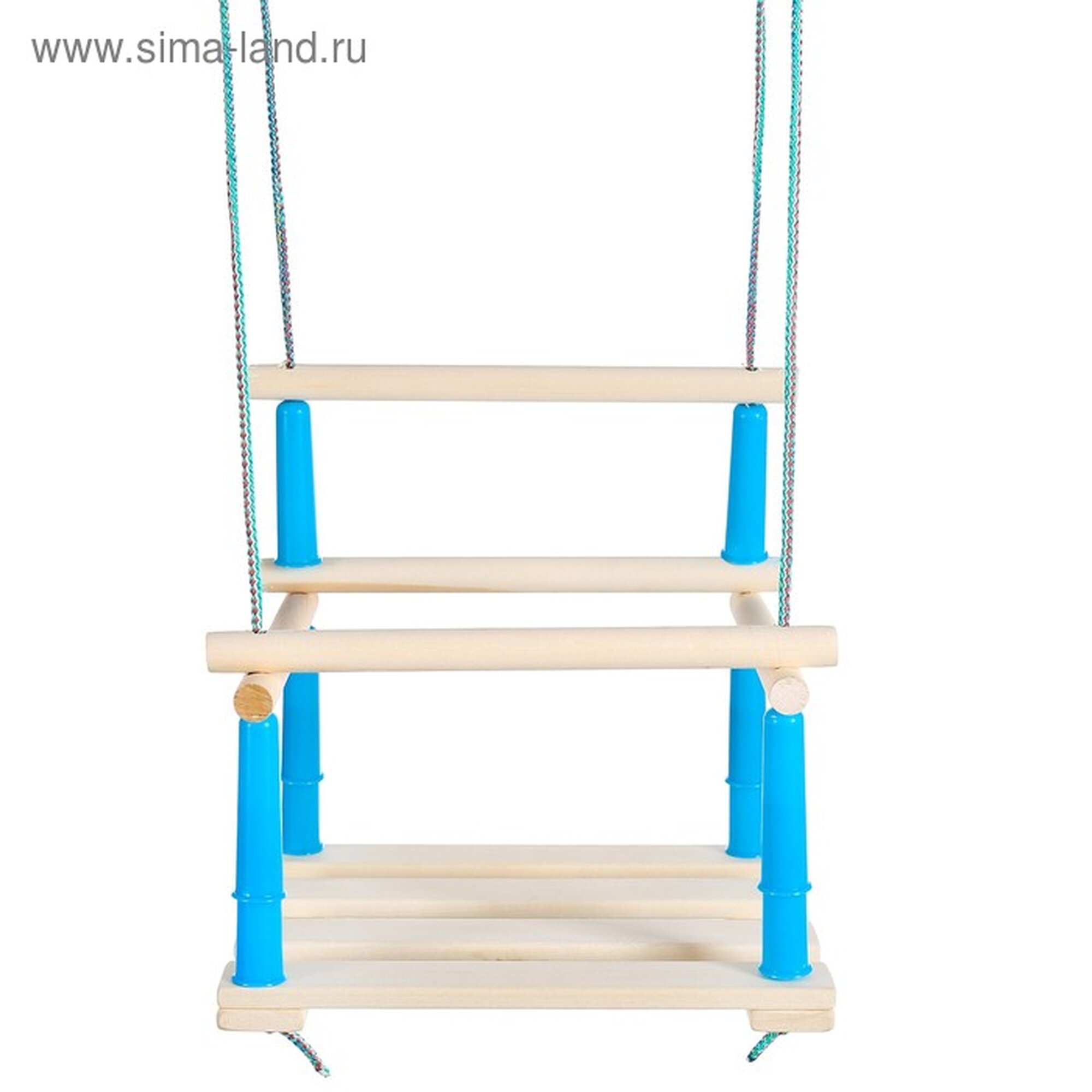 Качели подвесные, деревянные, сиденье 33×22см, микс
