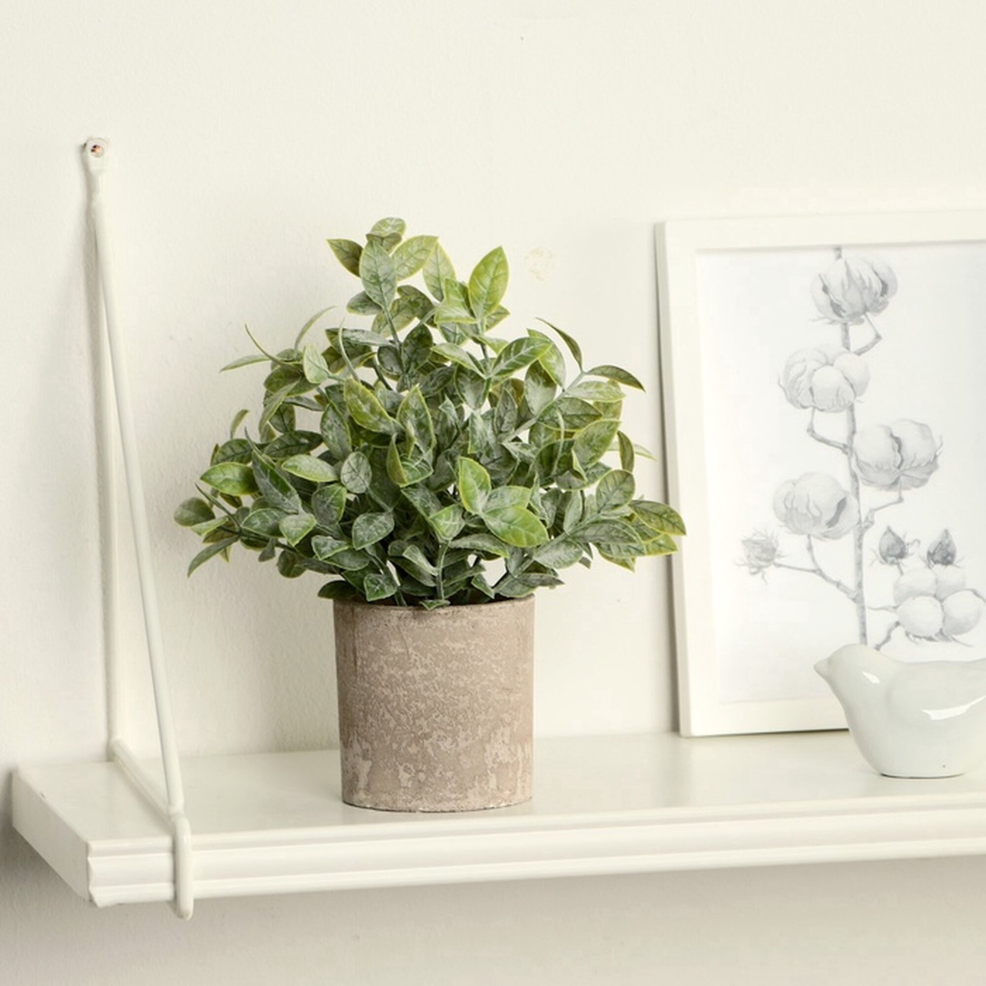 Искусственный цветок Сима-ленд «Педилантус» в горшке зеленый 8x20 см