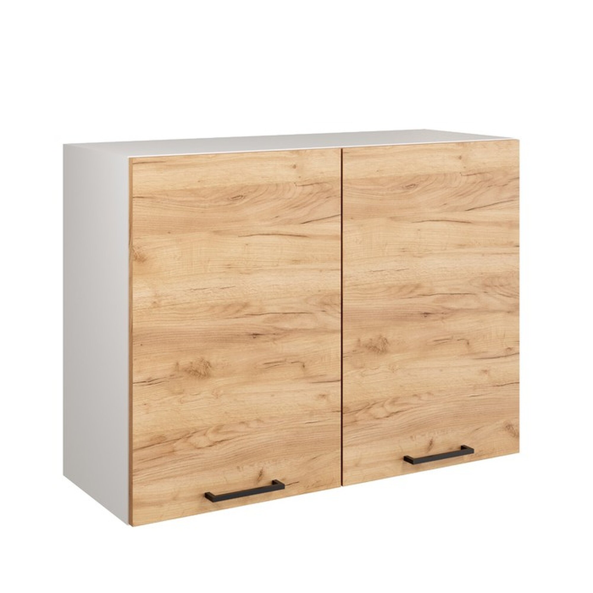 Шкаф навесной 800 Симпл 800х300х600 Дуб золотой крафт/Белый