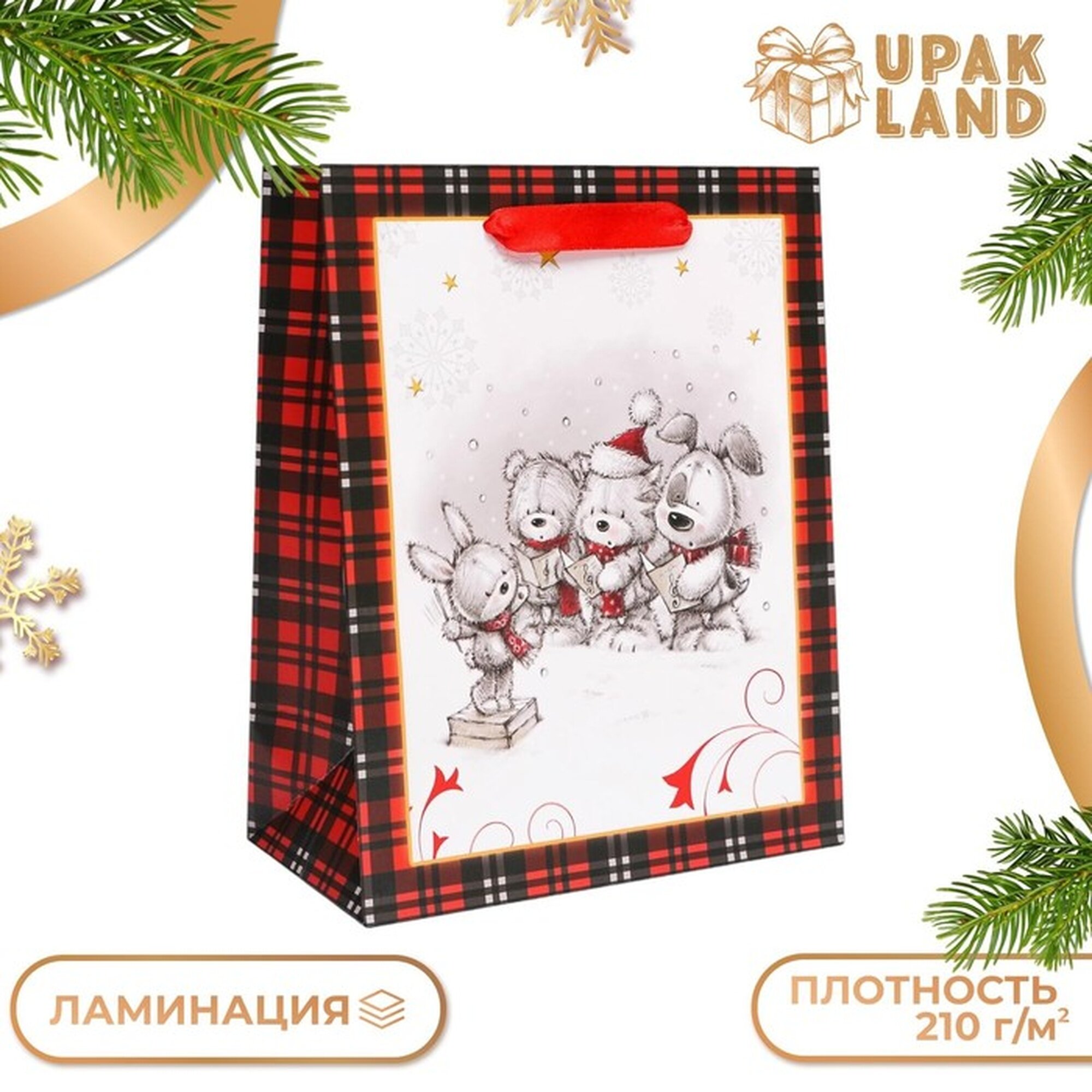 Пакет подарочный ламинированный «Друзья»18×23×10 см.