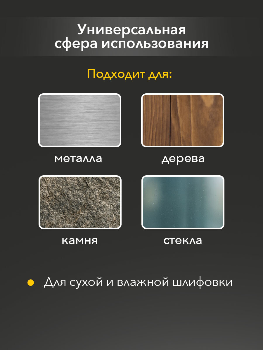Диск абразивный P40, 125мм, ворс и липучка, перф, 10 шт. Kranz — фото 1