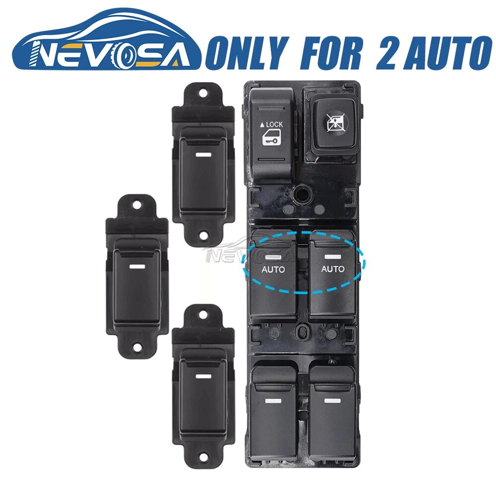 NEVOSA 93570-2P200 93570-2P100 93580-2P000 LHD передний левый переключатель стеклоподъемника с одной кнопкой для Kia Sorento 2010 2011 2012 2013, 2 AUTO SWITCH Set
