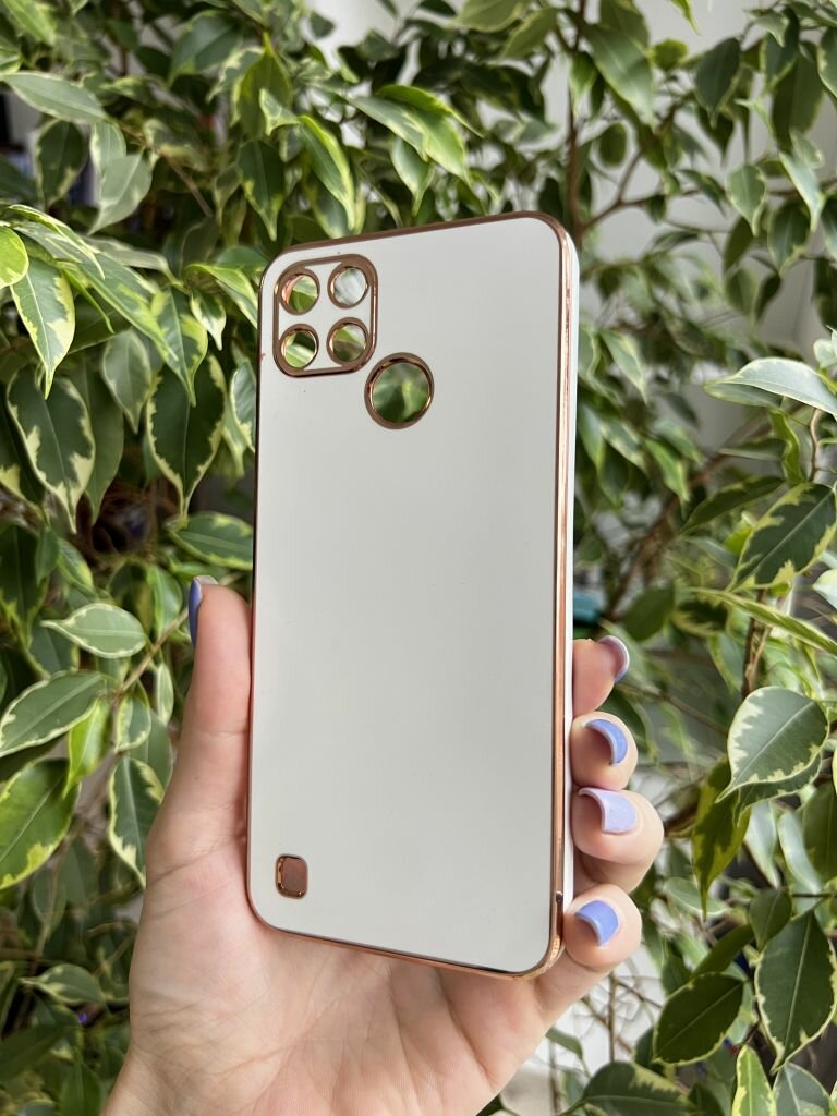 Чехол на Realme C21Y и С25Y / Реалми С21У и С25У силиконовый inli (Белый) — фото 1