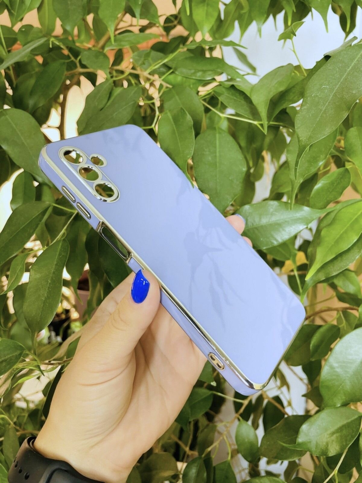 Чехол на Samsung A04S / Самсунг А04S силиконовый inli (Голубой) — фото 1