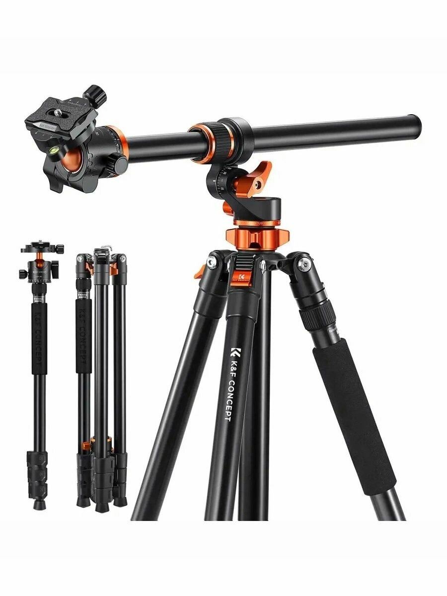 Высокий штатив трипод для камеры 2,3 м K&F Concept T254A7 с шаровой головой BH-28L
