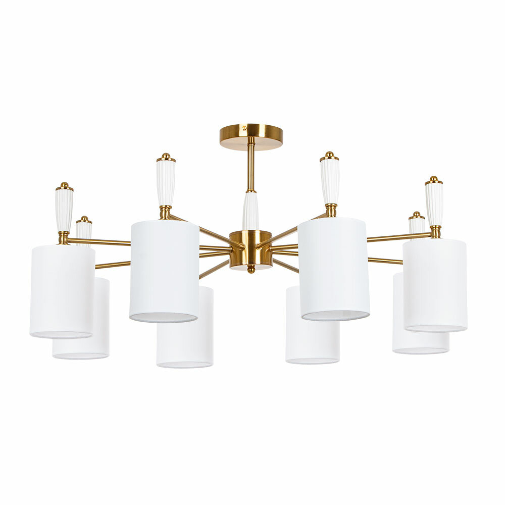 Люстра на штанге Arte Lamp WAVERLEY A4102PL-8PB 8х40Вт / E14 / медный