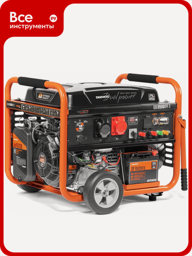 Изображение товара Бензиновый генератор с функцией Dual Power Daewoo GDA 9500DPE-3