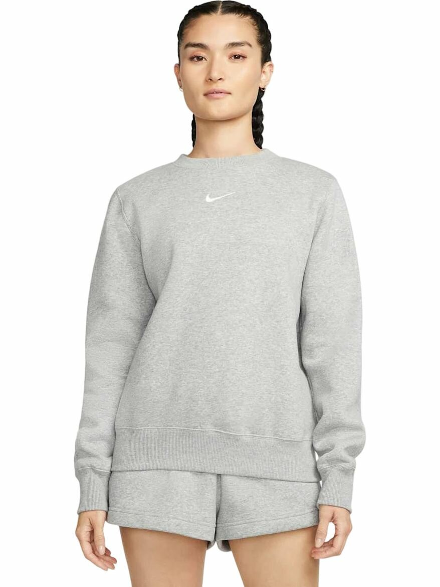 Свитшот спортивный NIKE Phoenix Fleece Crew-Neck Sweatshirt, размер XL INT, , серый