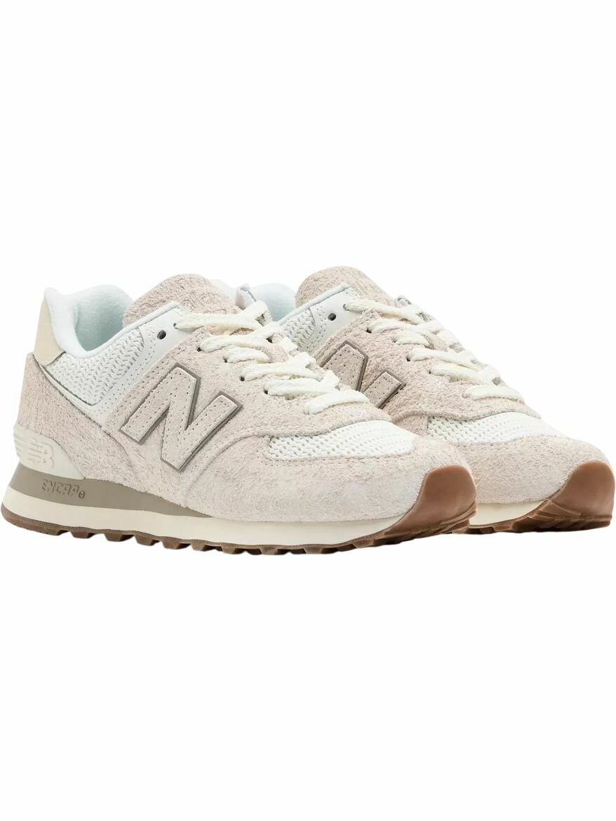 Кроссовки New Balance 574, полнота F, размер 9 US, бежевый — фото 1