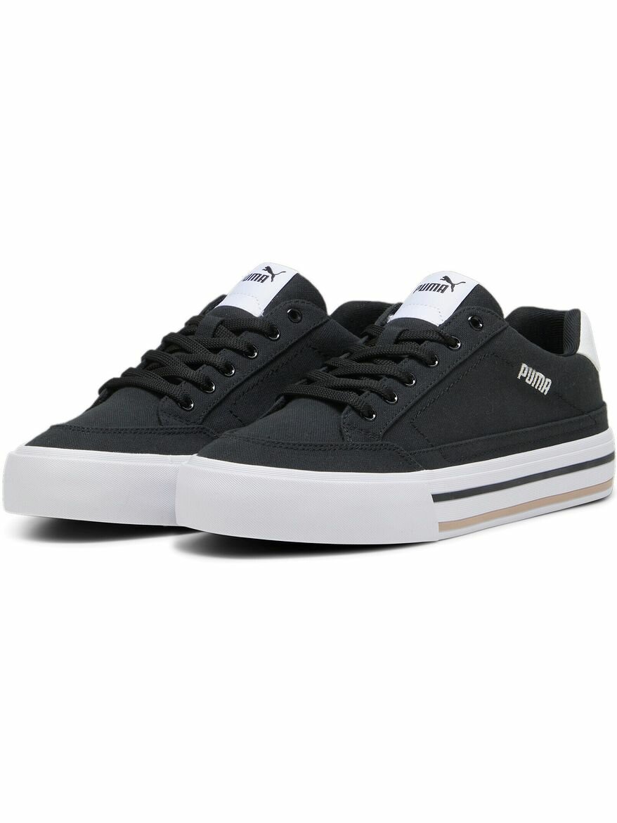 Кеды PUMA Court Classic Vulc, полнота F, размер 8,5 UK, черный/белый
