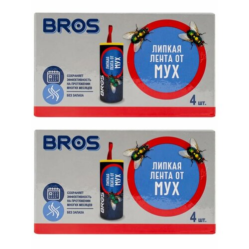 Bros (Брос) ловушка липкая лента от мух, 6 шт