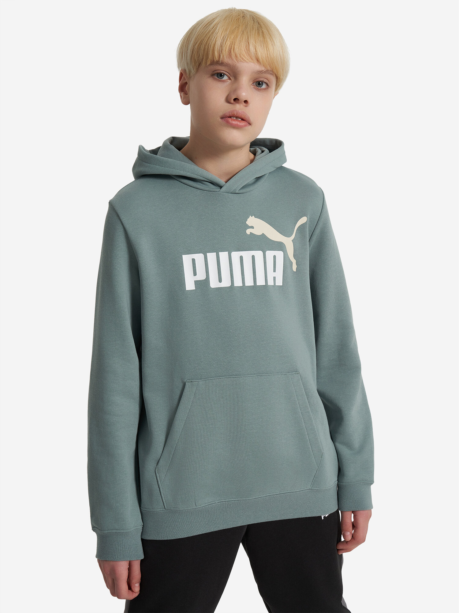 Худи PUMA, размер 164, зеленый — фото 1