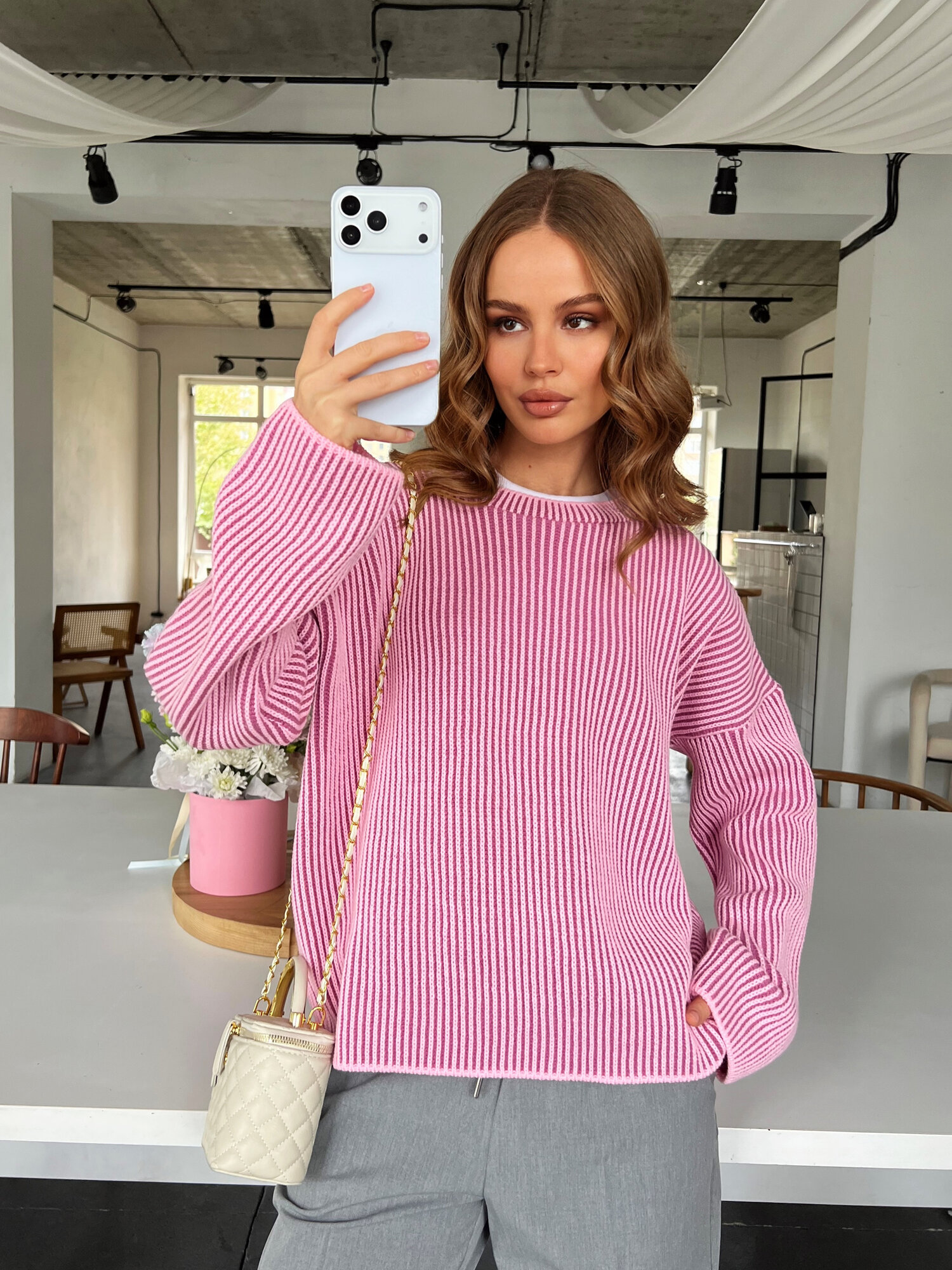 Свитер Daffy World, размер 42-46, , розовый