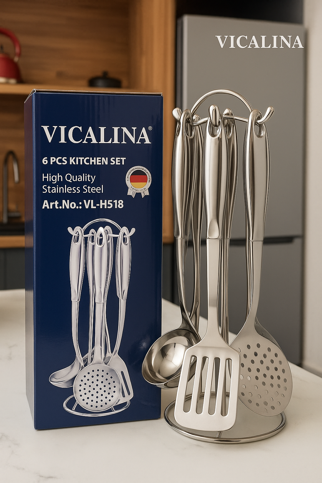 Набор кухонных принадлежностей VICALINA, 6 предметов, нержавеющая сталь