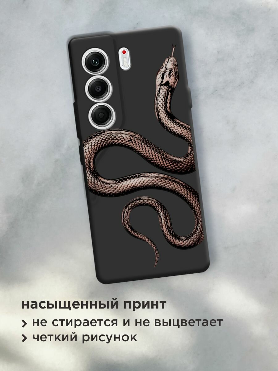 Чехол на Tecno Camon 40 Pro 4G / Текно Камон 40 Про с принтом "Rose snake 2" — фото 1