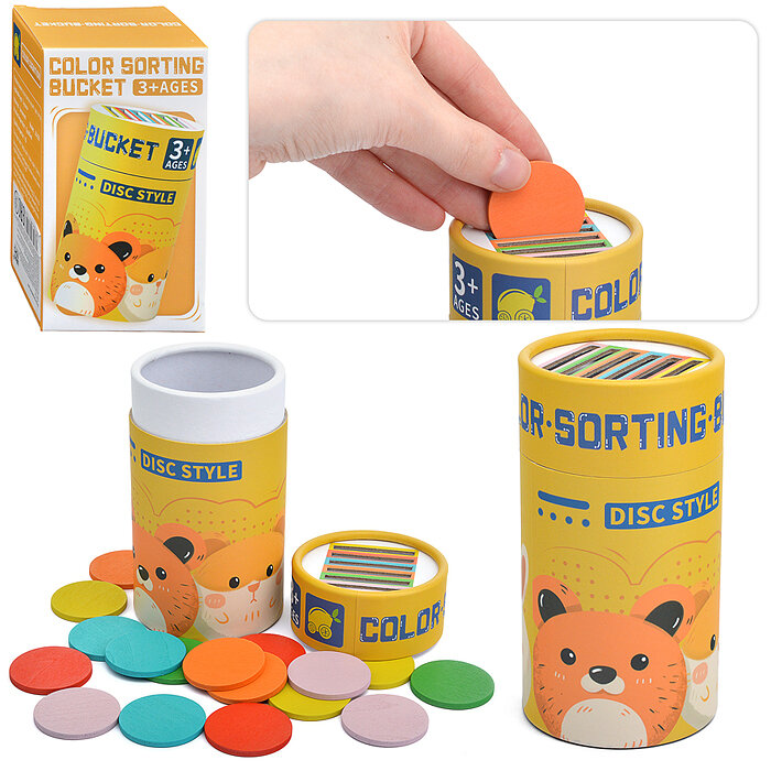 Развивающая игра Oubaoloon "Веселые кружочки", деревянная, от 3 лет