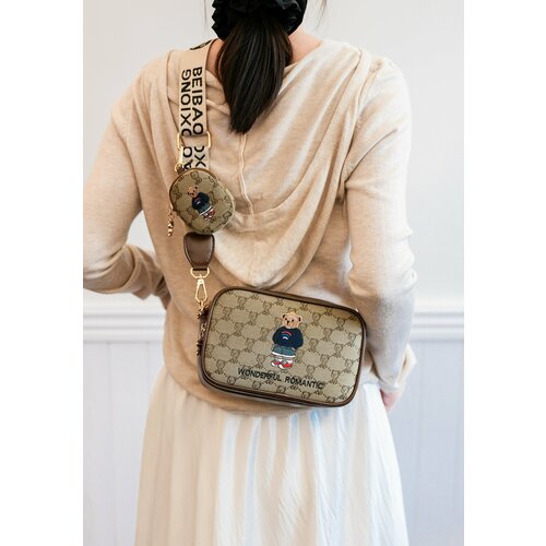 Сумка кросс-боди BeiBaoBao фактура плетеная розовый 3000₽