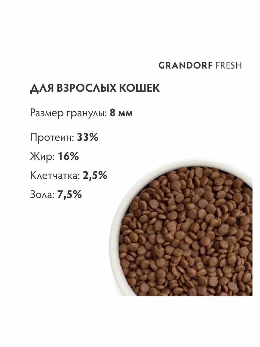 Сухой корм для кошек Grandorf Fresh Cat Lamb&Sweet Potato ягненок батат 2 кг — фото 1
