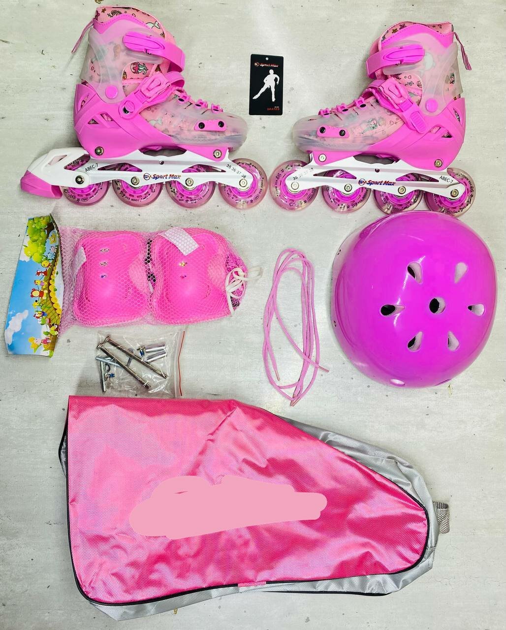 Роликовые коньки KLONKI, классические, 4 колеса, для мальчиков и девочек, размер S, фиолетовый — фото 1