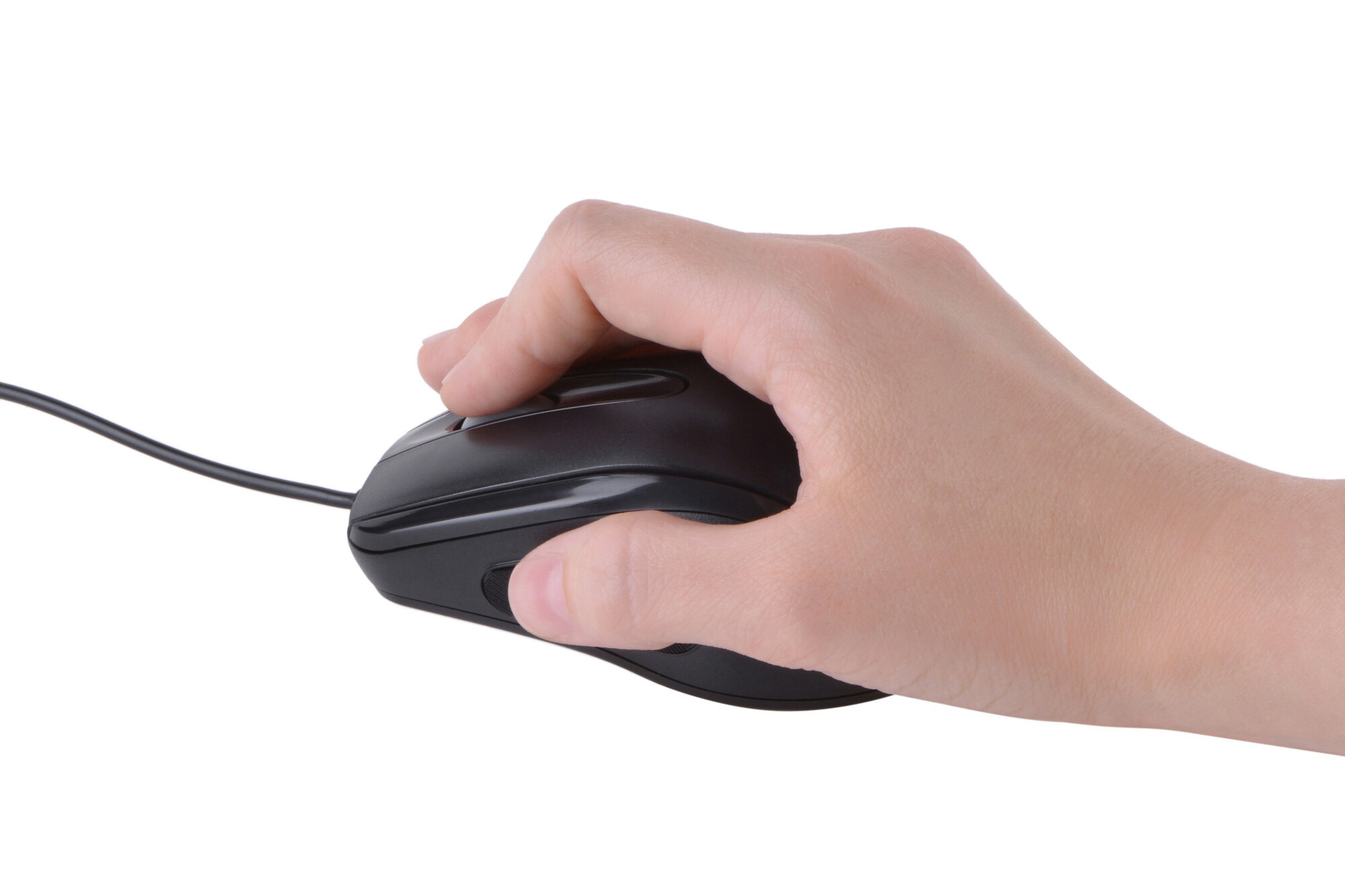 2E MF103 USB Black — компактная проводная оптическая мышь, 1000 DPI — фото 1