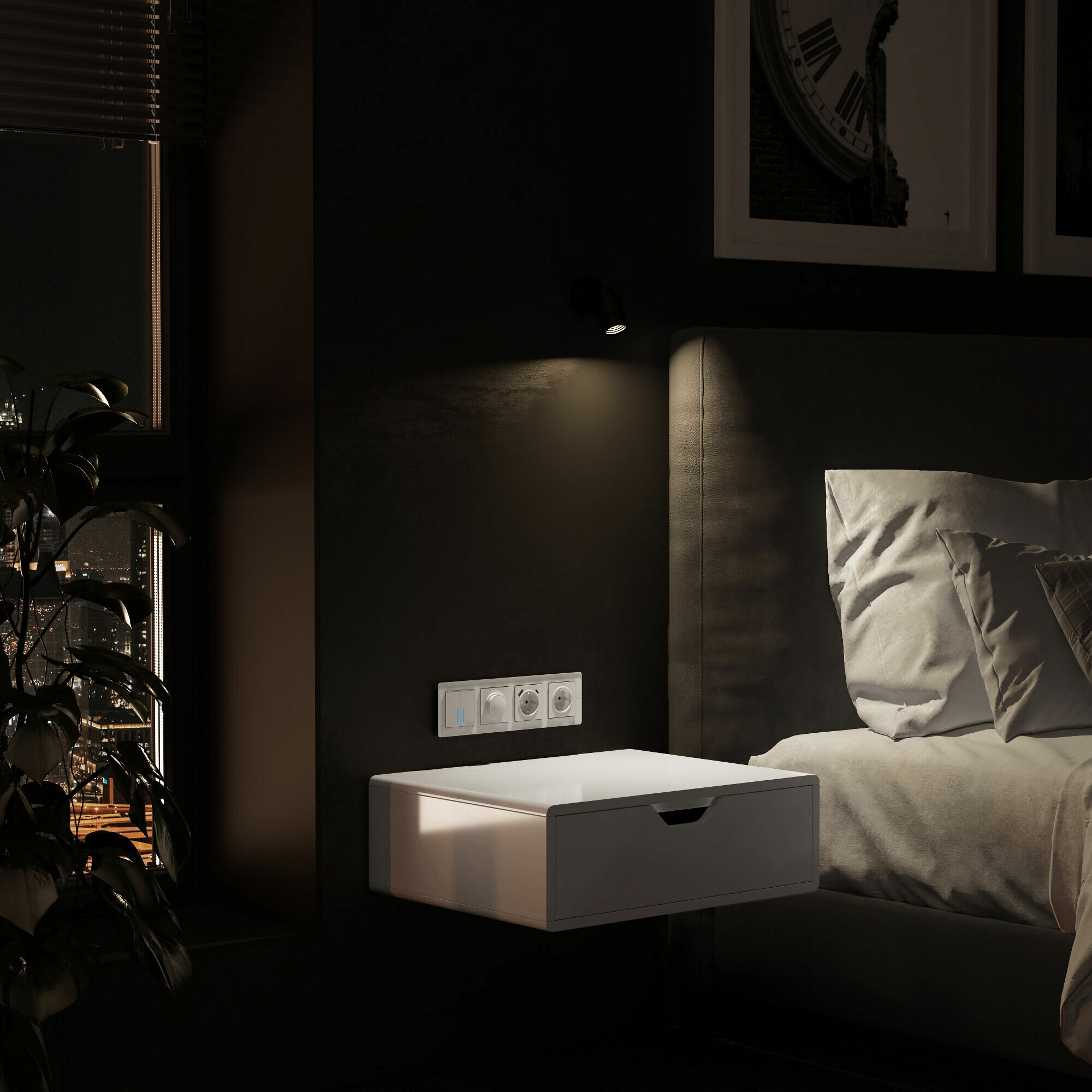 Рамка на 4 поста Werkel Acrylic (белый) — фото 1