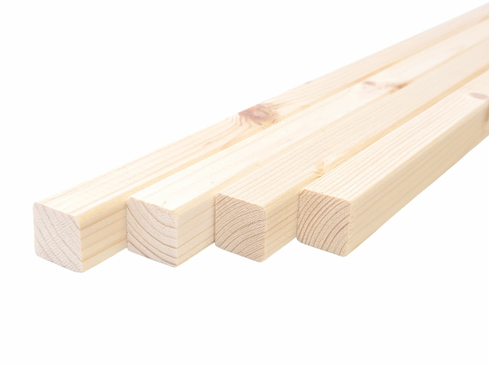 Рейка деревянная профилированная Timber&Style 20х20х500 мм, в комплекте 4 шт, сосна сорт АВ — фото 1