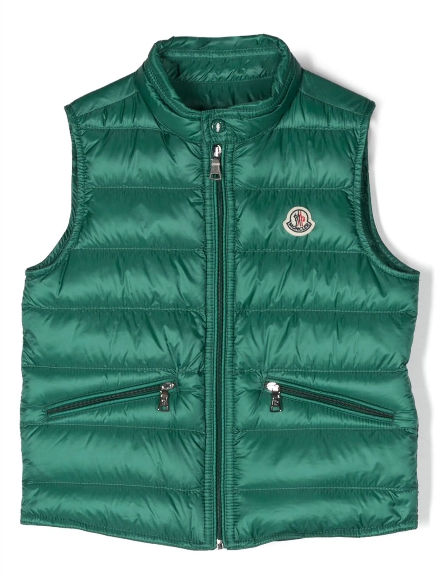 Жилет спортивный Moncler, размер 10 лет, зелeный