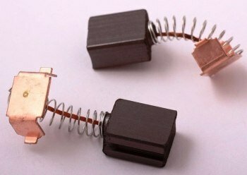 Щетки угольные 6*10*11мм(2шт) пружина пятак-зацеп