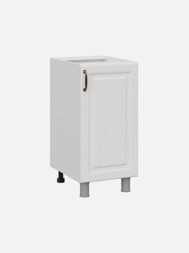 Изображение товара Кухонный модуль напольный, стол Флоренс с полками, с доводчиками, 40х50.6х82.4 см, Белый / Белый текстурный