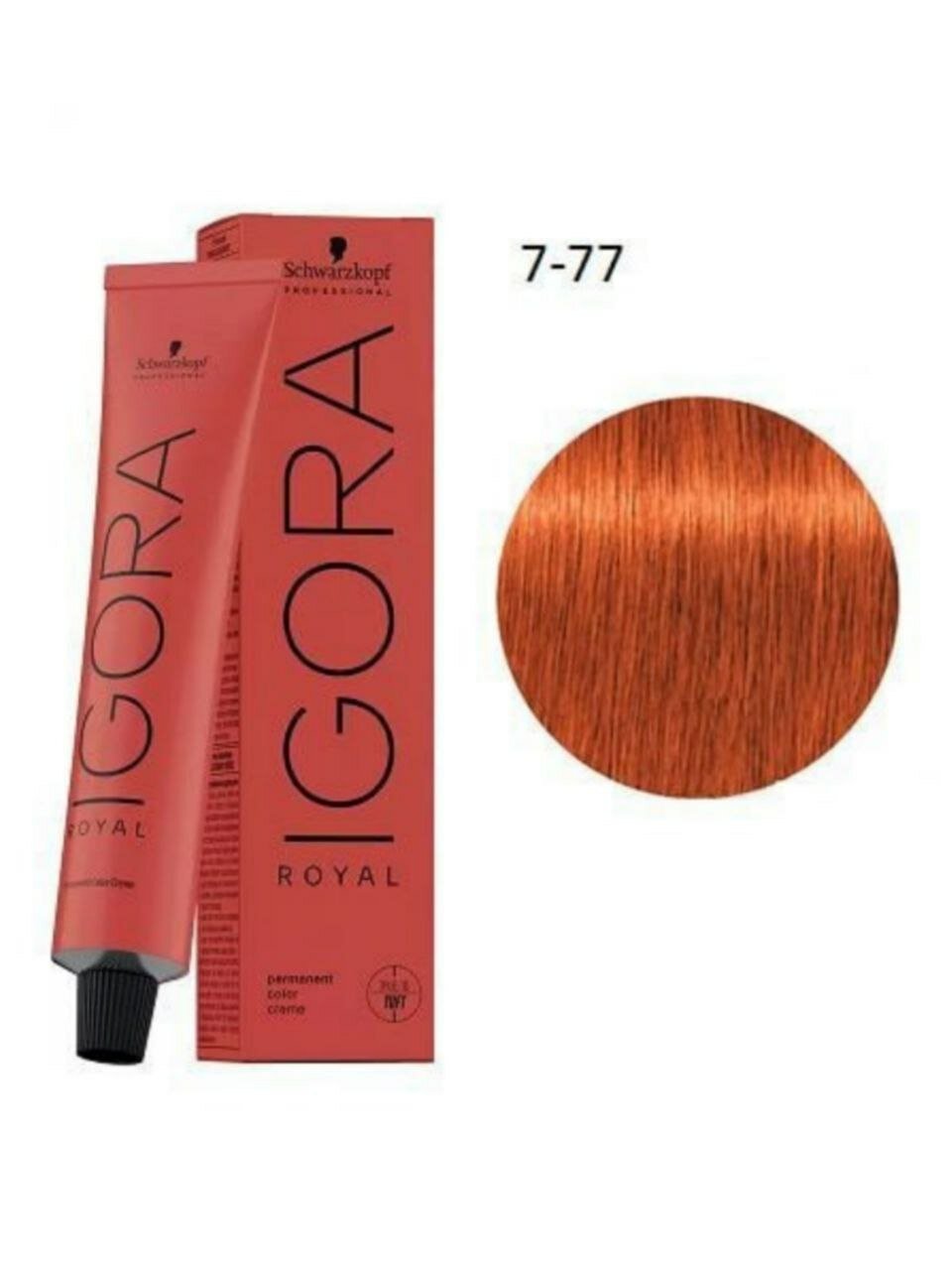 Краска для волос средний русый медный экстра Schwarzkopf Igora Royal 7-77 60 мл