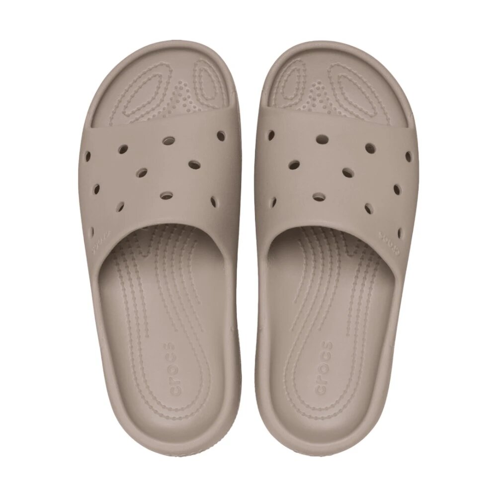 Шлёпанцы Crocs, размер 38-39 EU, бежевый — фото 1