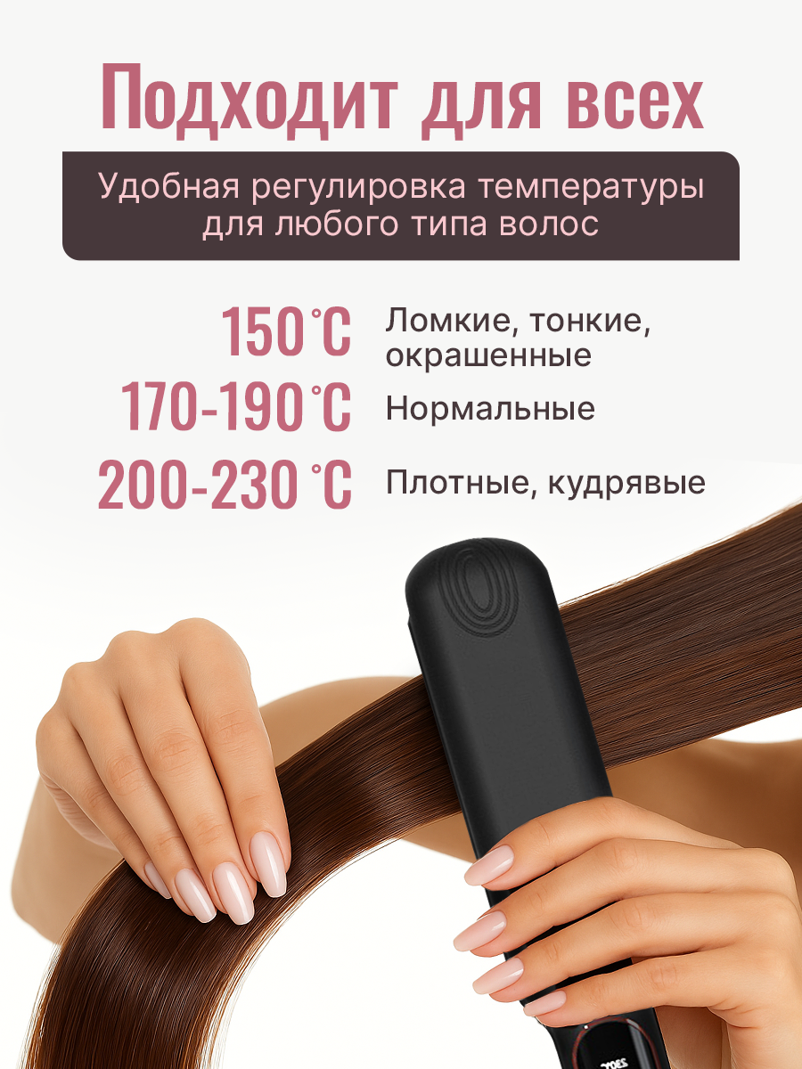 Сравнение структуры волоса до и после использования утюжка с инфракрасным нагревом