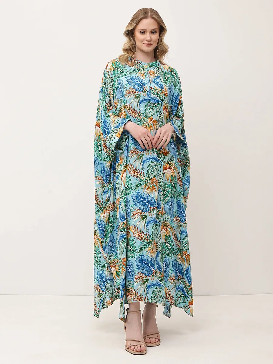 Платье FABRETTI Весна-Лето 2025, размер ONE SIZE, голубой/синий