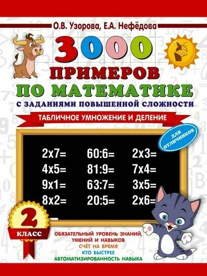 Узорова: 2 Класс 3000 примеров по математике. Табличное умножение и деление АСТ 2024