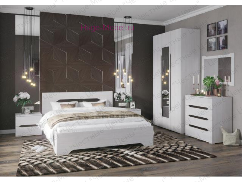 Спальня Валенсия белая К1 Huge Mebel Спальные гарнитуры