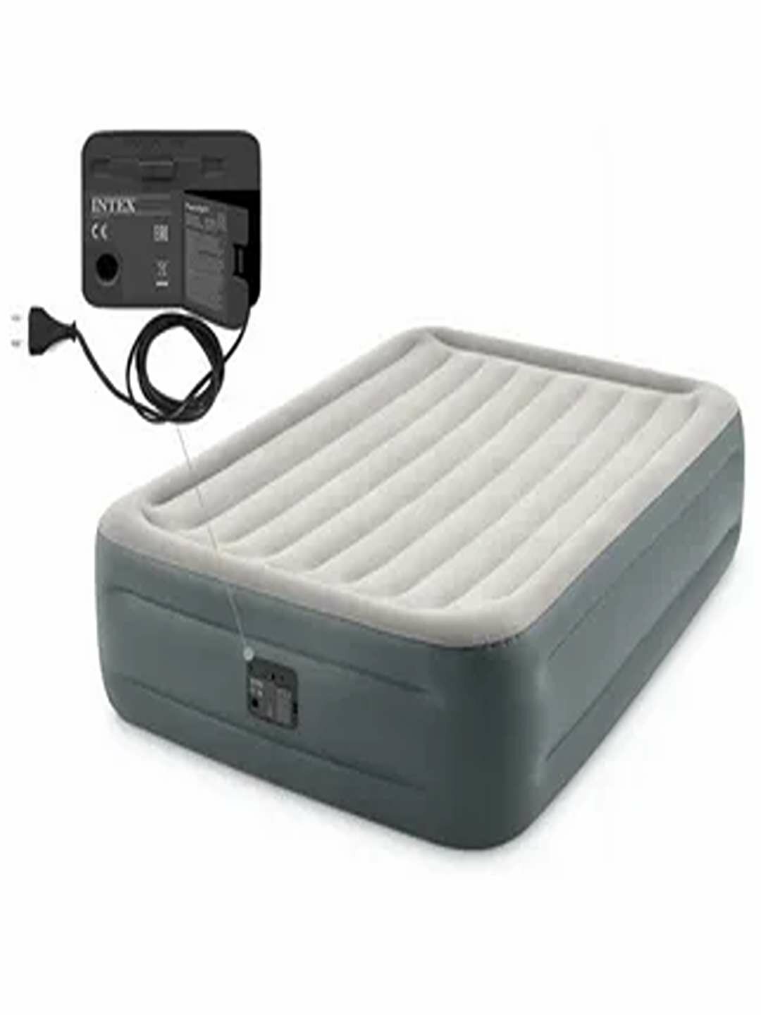 Надувной матрас, со встроенным USB-насосом, 152 см х 203 см х 46 см. — фото 1