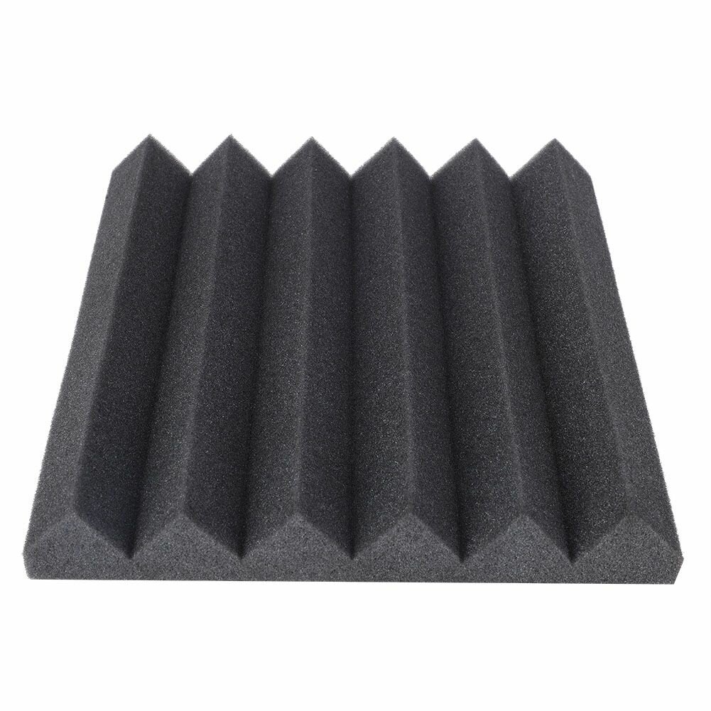 Акустическая панель Studio Foam Wedge 12x12x2 дюйма звукопоглощающая стеновая панель черного цвета для самостоятельной установки шумоподавление