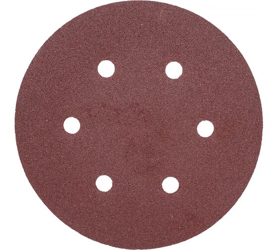 Круг шлифовальный на липучке по дереву и металлу (6 отверстий 150 мм P120 5 шт.) ELITECH 1820.099100