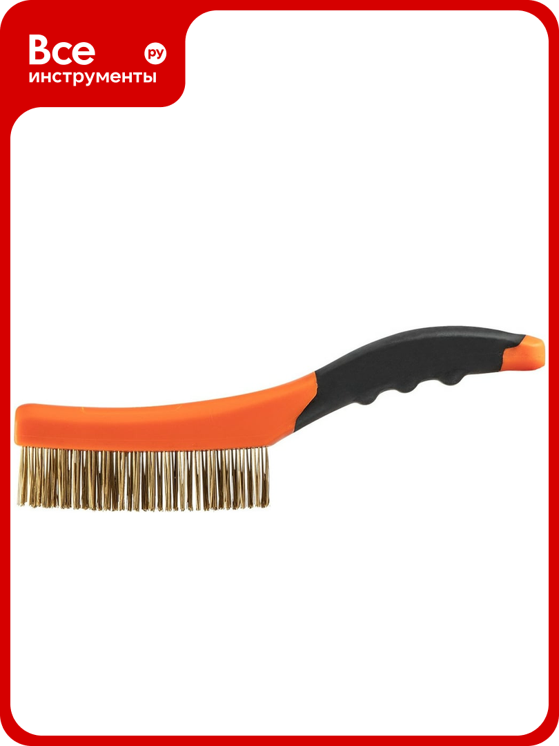 Проволочная щетка NEO Tools латунная проволока  4х16 рядов 39-030