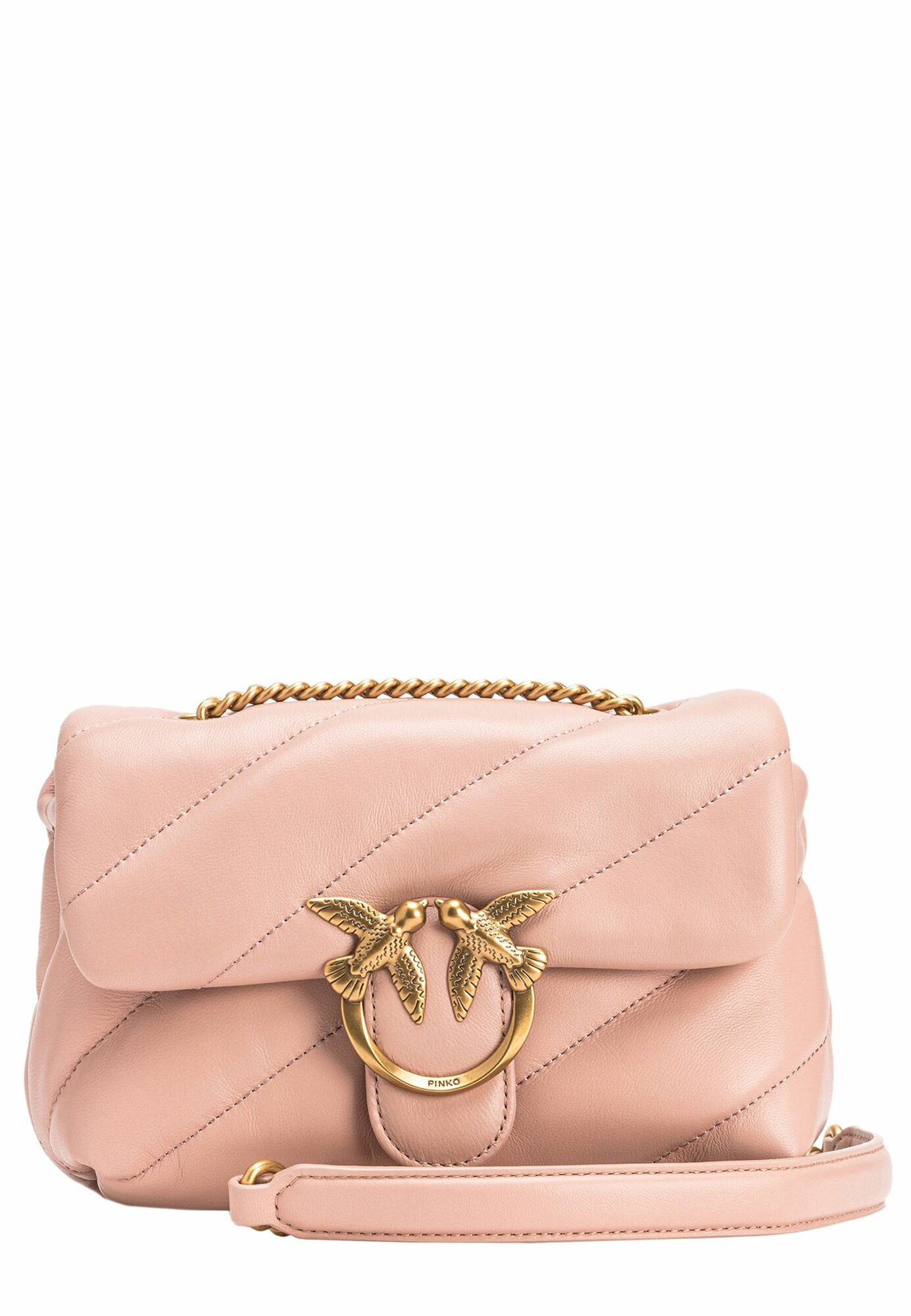 Сумка Pinko Up, фактура зернистая, розовый