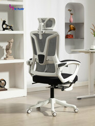 Офисное кресло HICHAIR RY-H799, с регулировкой, газлифт, черное, бело