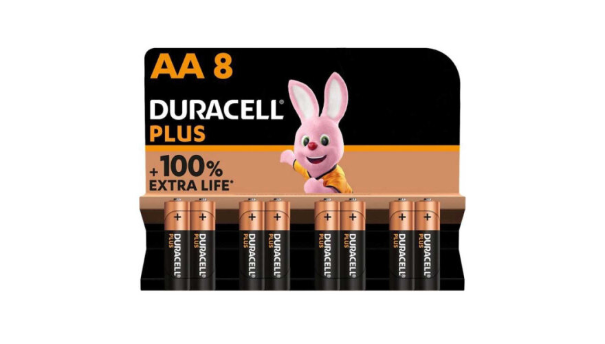 Батарейка DURACELL PLUS AA BL8 (8) шт. в блистере щелочная 1.5 V