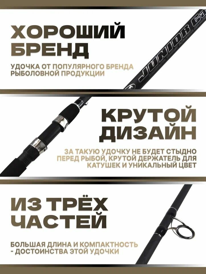 Карповое удилище JUNIOR CARP 330 см быстрый строй, тест 100-200 г — фото 1