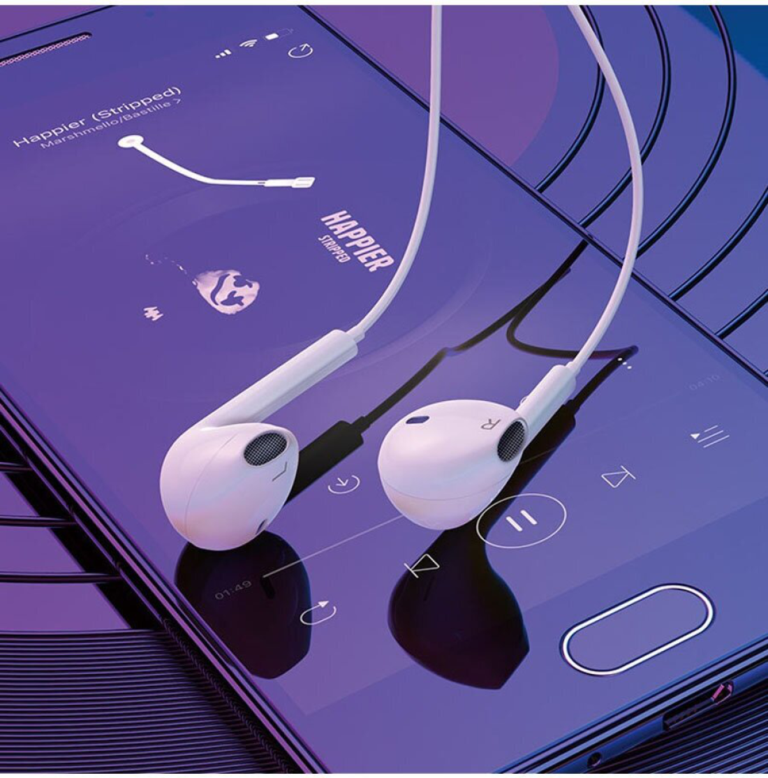 Проводные наушники M80 Original series earphones, HOCO, белые — фото 1