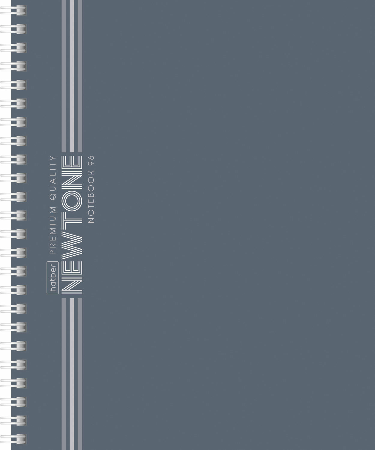 Тетрадь 96 листов в клетку 2 штуки А5 Soft-touch на гребне NEWtone PASTEL Серый